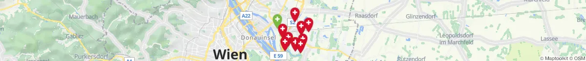 Map view for Pharmacies emergency services nearby Stadlau (1220 - Donaustadt, Wien)